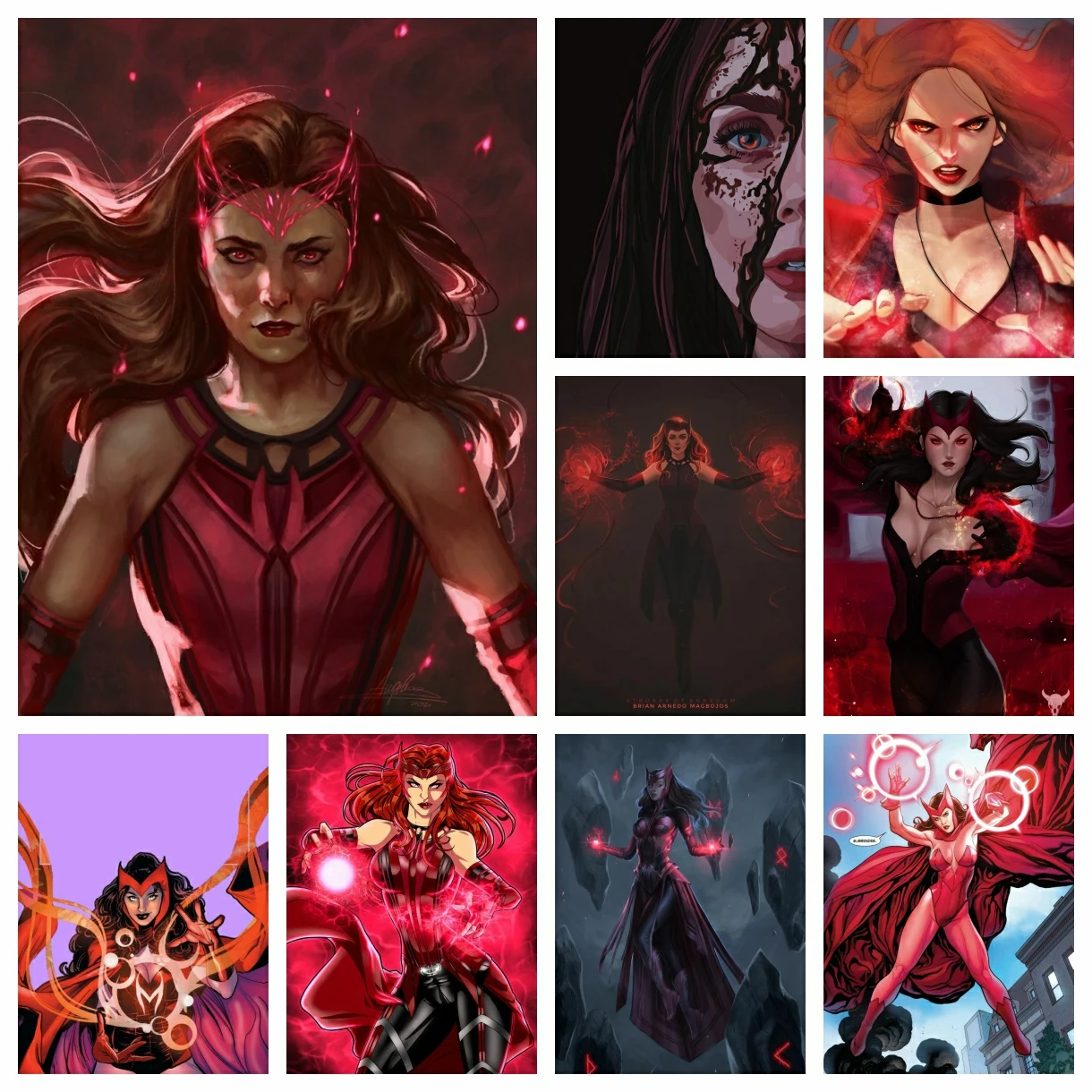 

Новинка 2022, алмазная вышивка с алмазной вышивкой Алая ведьма, картина Wanda Maximoff, вышивка крестиком, мозаика