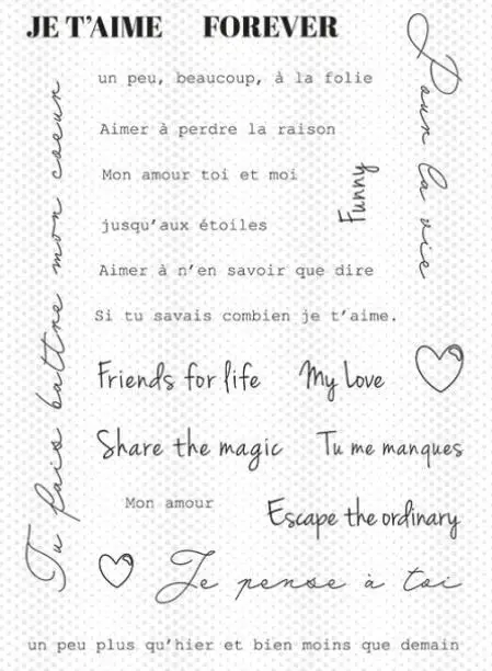 

Je Taime Forever Metal Cutting Dies Stamps Scrapbook Diary Secoration Embossing Stencil Template Diy Greeting Card Handmade