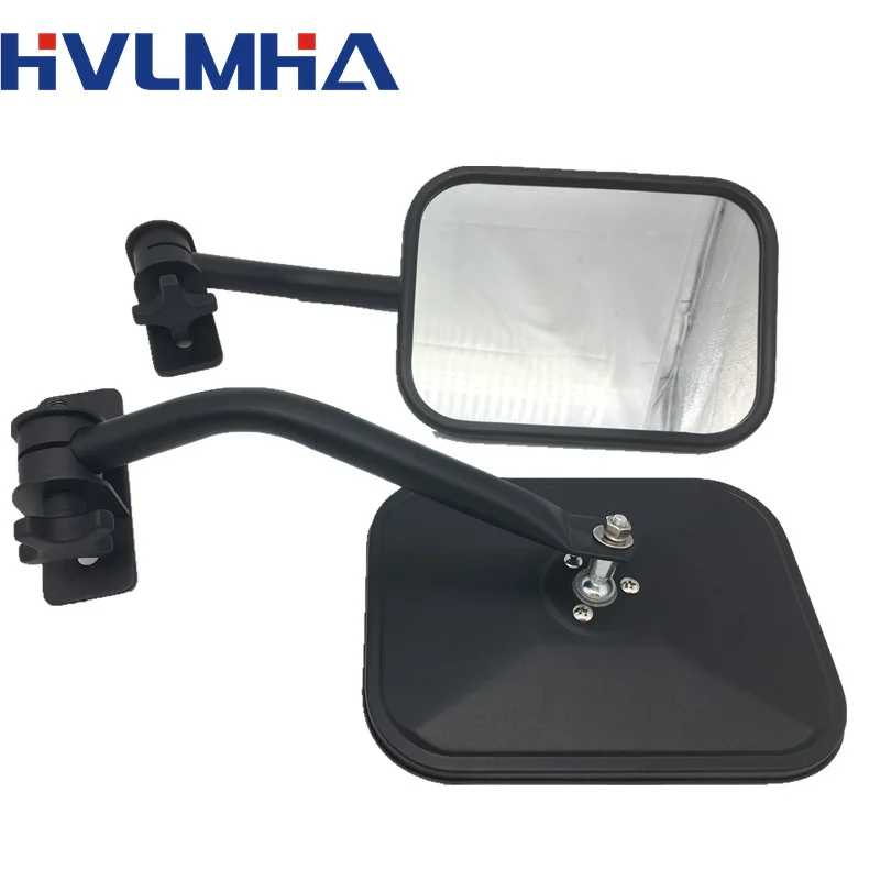 

Зеркало с боковым видом двери, круглые прямоугольные точечные зеркала для Jeep Wrangler 1997-2018 TJ JK JKU, аксессуары