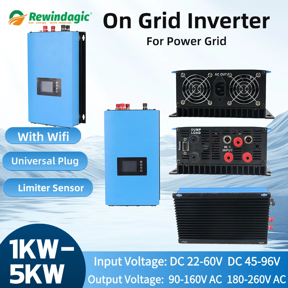 Сетевой инвертор 2000 Вт 1000 Инвертор с ограничителем 36 В 48 60 72 Батарея