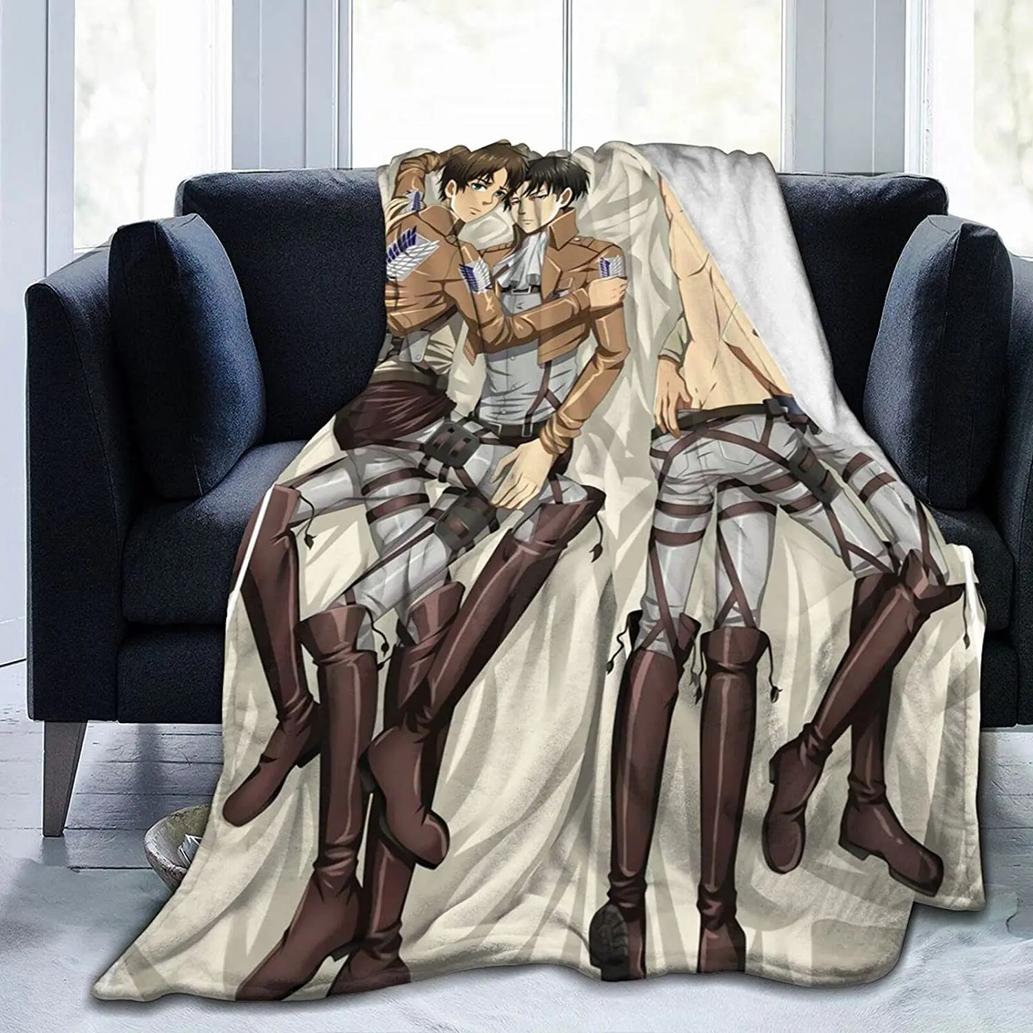 

Jean Kirstein Fluffy Soft and Comfortable Blanket, Anime Warm Embrace of Sympathy