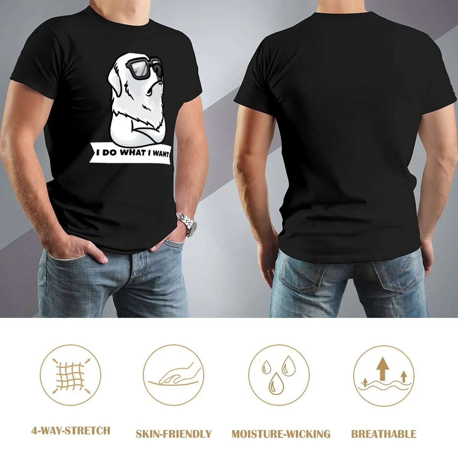 Футболка Pyrenean Mountain Dog Stubborn Great Pyrenees черные винтажные футболки эстетичная одежда