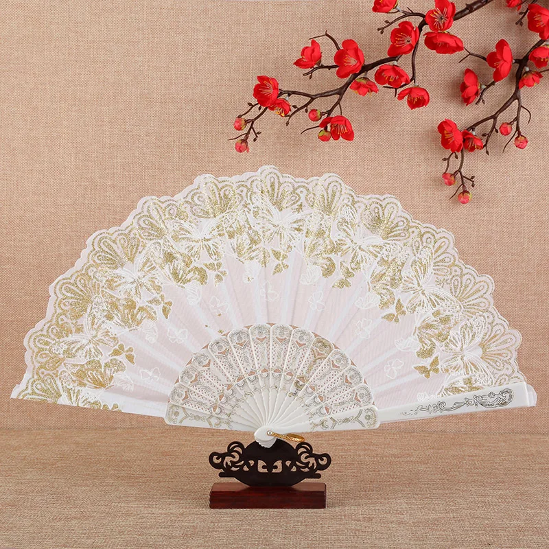 

10 шт., Женский веер для танцев, 23 см