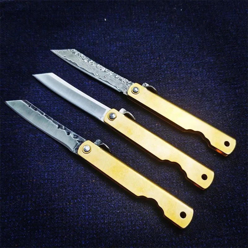 

Higonokami Damascus Steel Japaness Style Mini Folding Pocket Knife High Hardness Outdoor Camping Portable Fruit Knife Collection