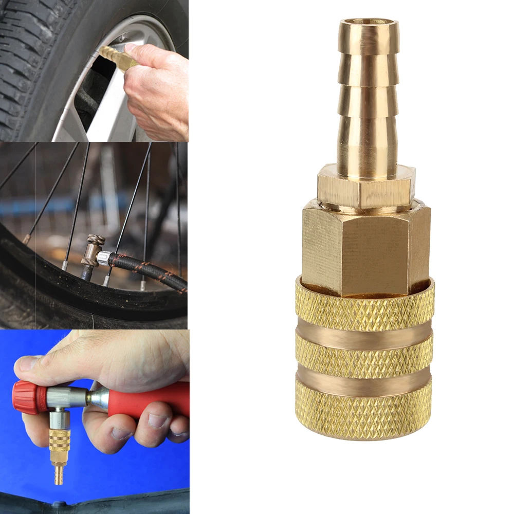 

Thickened Copper Quick Connect Hardware Coupler and Plug 1/4" NPT Solid Brass Air Fittings 8mm Inflatable joint
