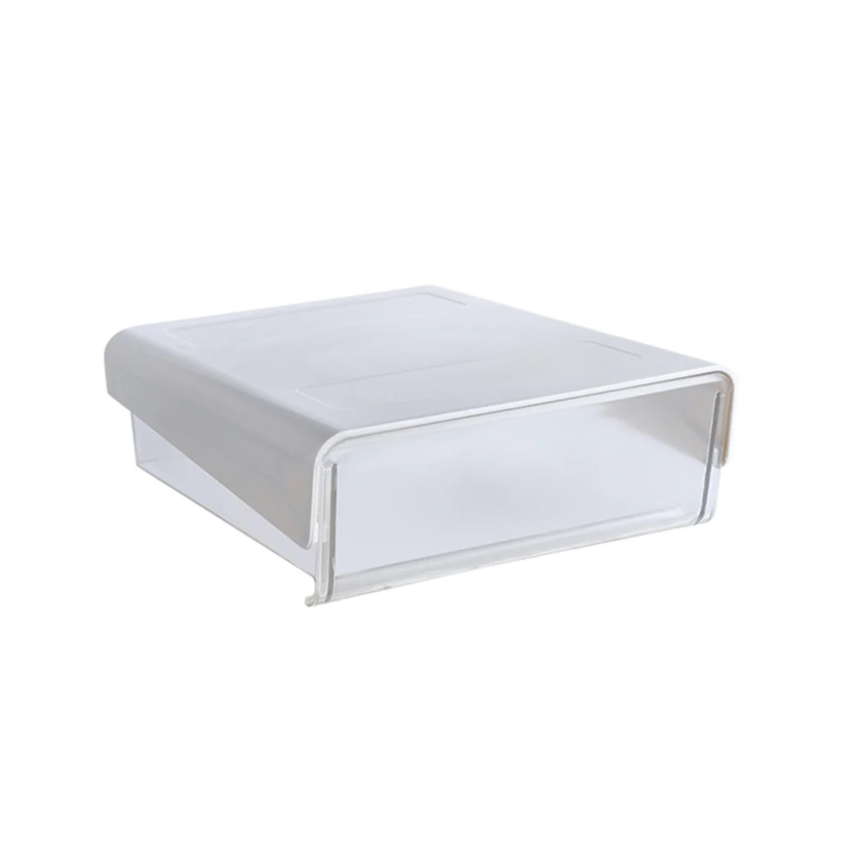 

Under Desk Drawer Organizer No-Punch Strong Under Table Storage Box Grocery Storage White