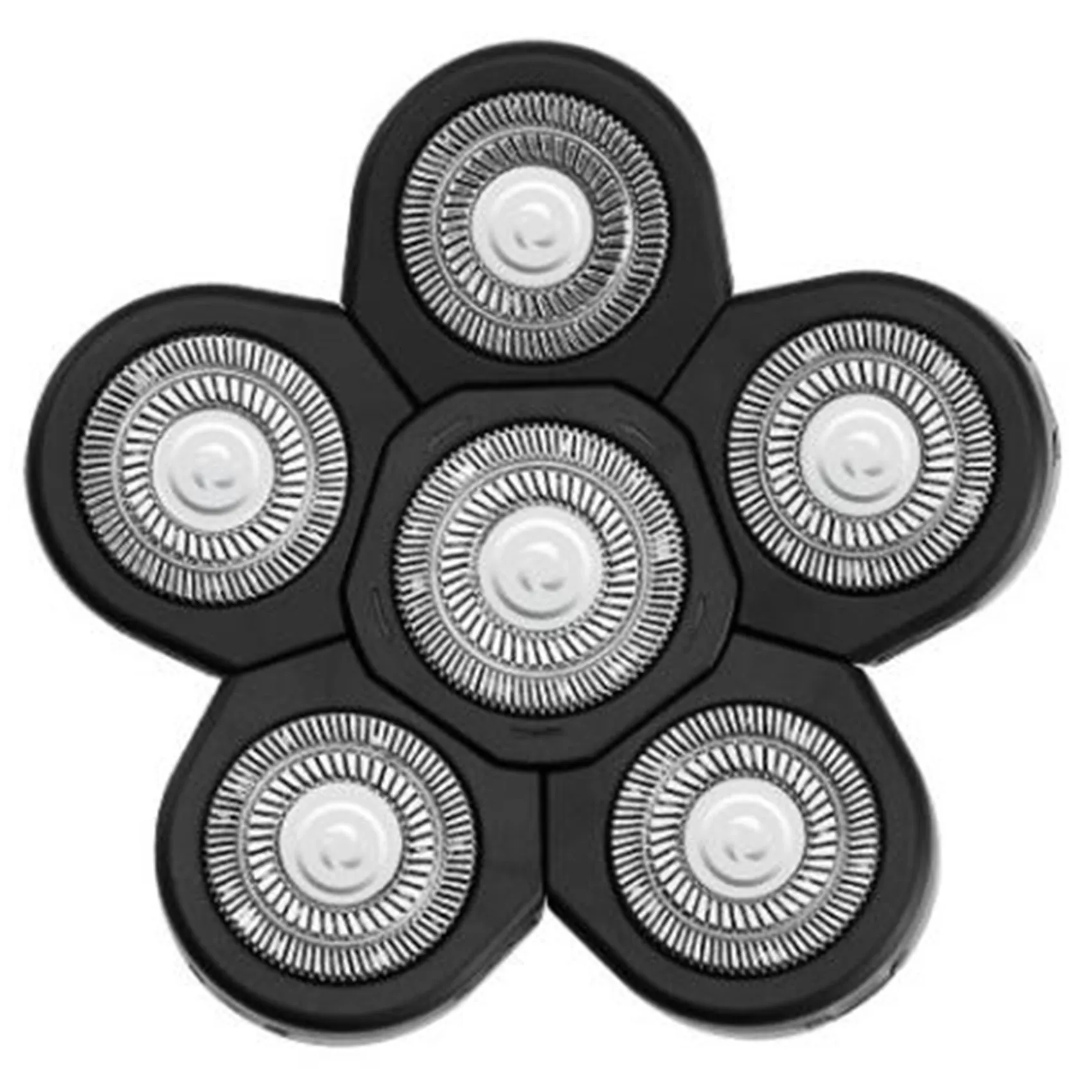 Heads Electric Razor Blade Replacement Head 6 Blades Head Shaver Replacement Bald Black