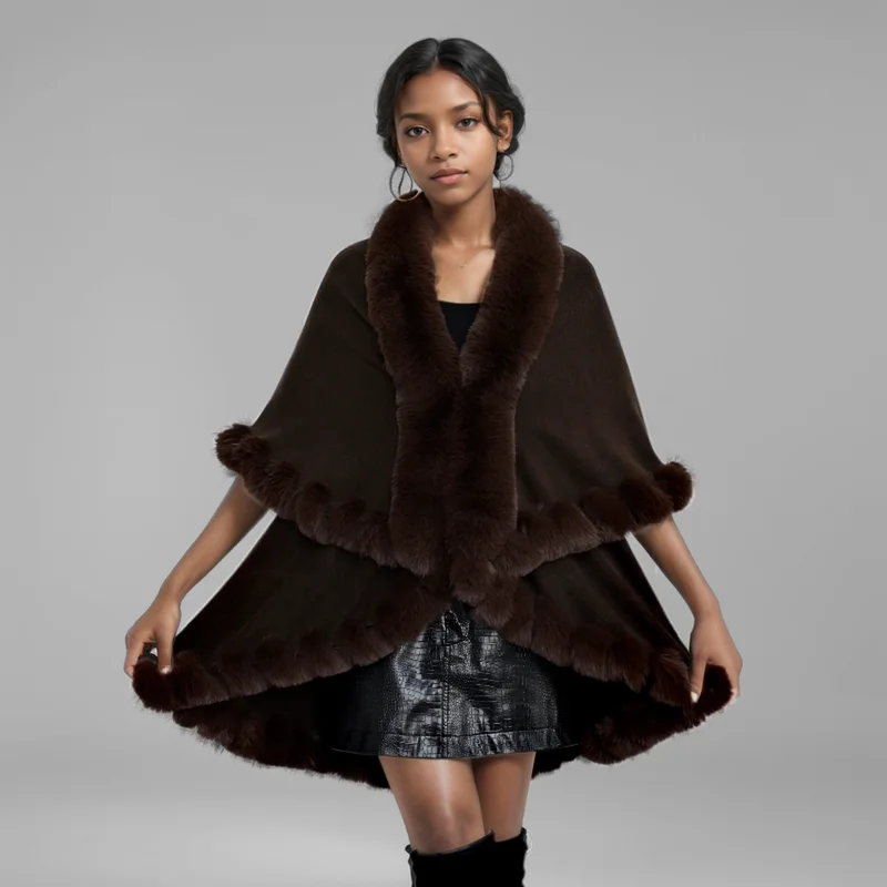 Женский короткий вязаный кардиган WTHT модный свободный однотонный с плюшевым