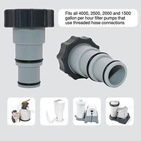 useful plastic solid construction plunger valve adapter pool part accessories with collars hose connector air pump hose