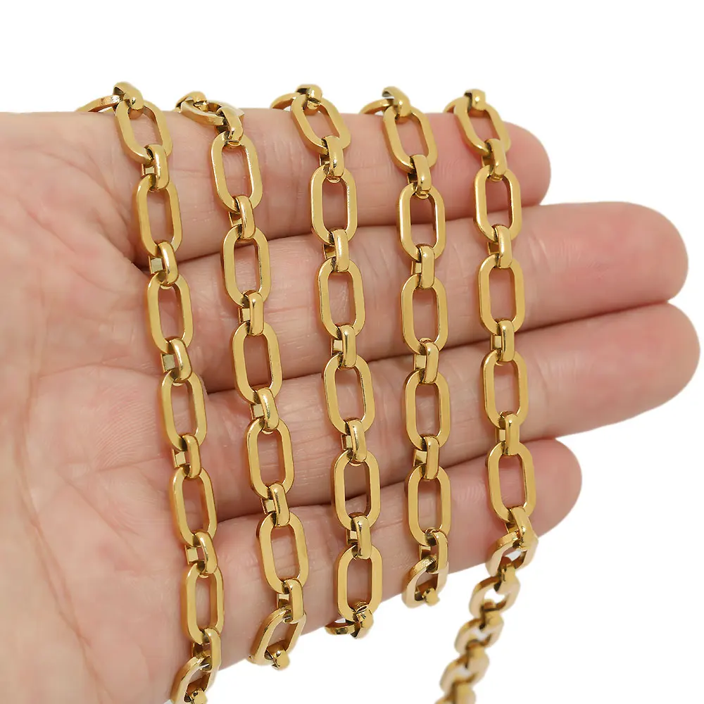 

1 Meter Stainless Steel Flat O Shape Chains Necklaces Findings Bracelets Bangles Chains DIYJewelry Gifts Earrings Accessories