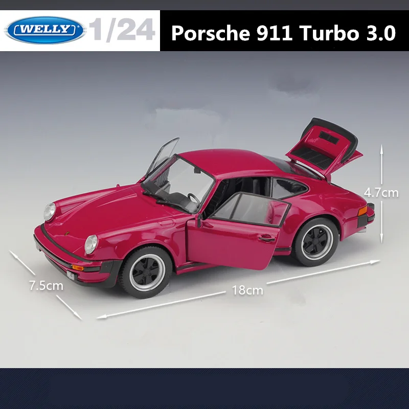 Модель спортивного автомобиля WELLY 1:24 1974 Porsche 911 Turbo 3 0 из сплава модель литая