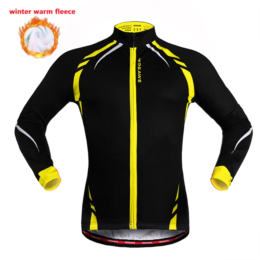 

Mtb Bicycle Thermal Fleece Jacket For Men Windproof Reflective Cycling Breathable Cold Softshell Winter Jackets Sport Clothing