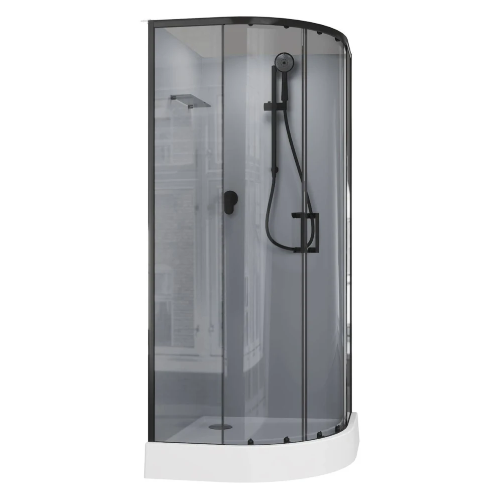 Душевая кабина Aquanet Passion EVO R black  90x90 см набор 3 | Строительство и ремонт