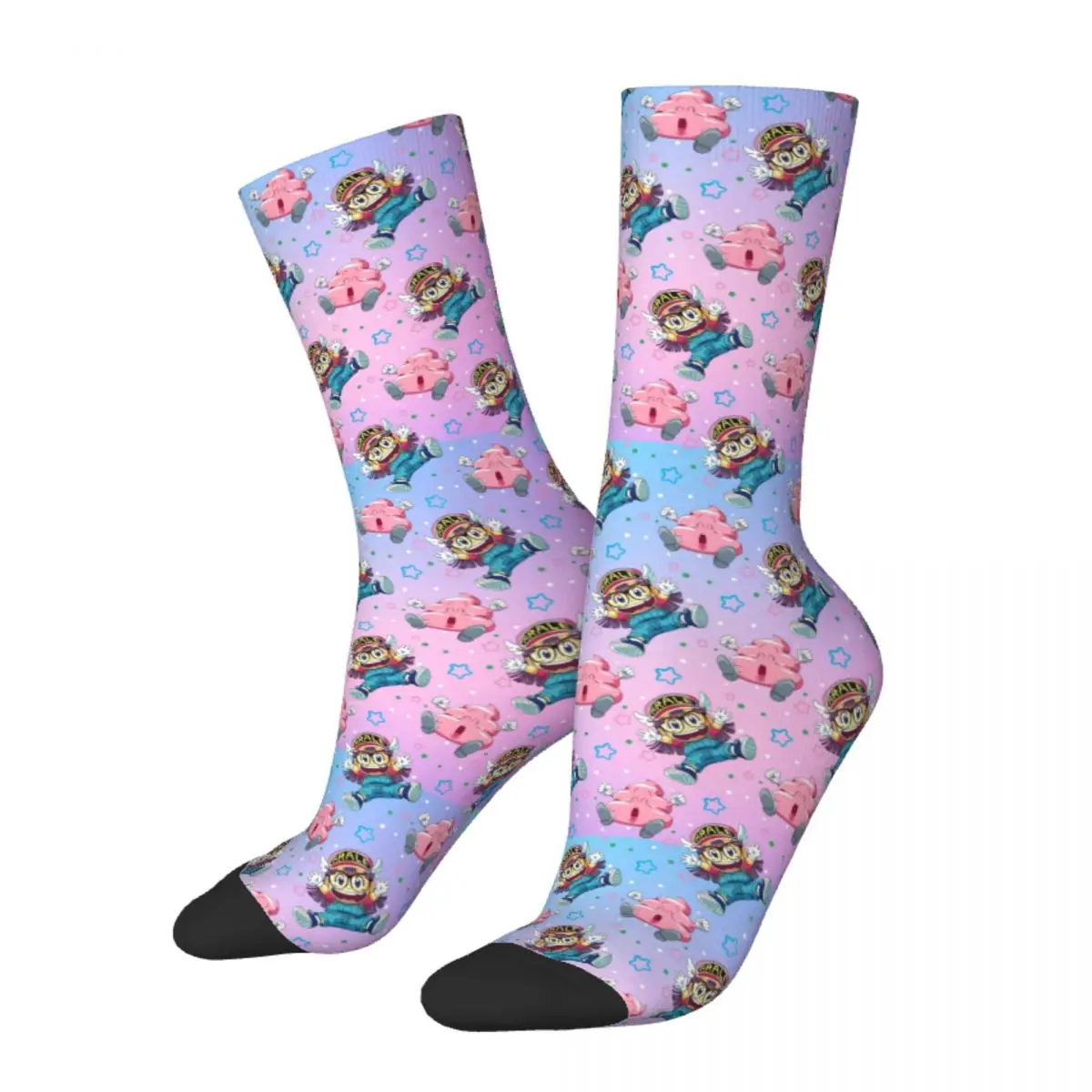 

Winter Warm Retro Unisex Arale And Poop Dr Slump Socks Anime Sweat Absorbing Basketball Socks