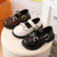 new baby girls leather shoes flat casual buckle shoes fashion mary jane princess shoes all match sneakers for little girls