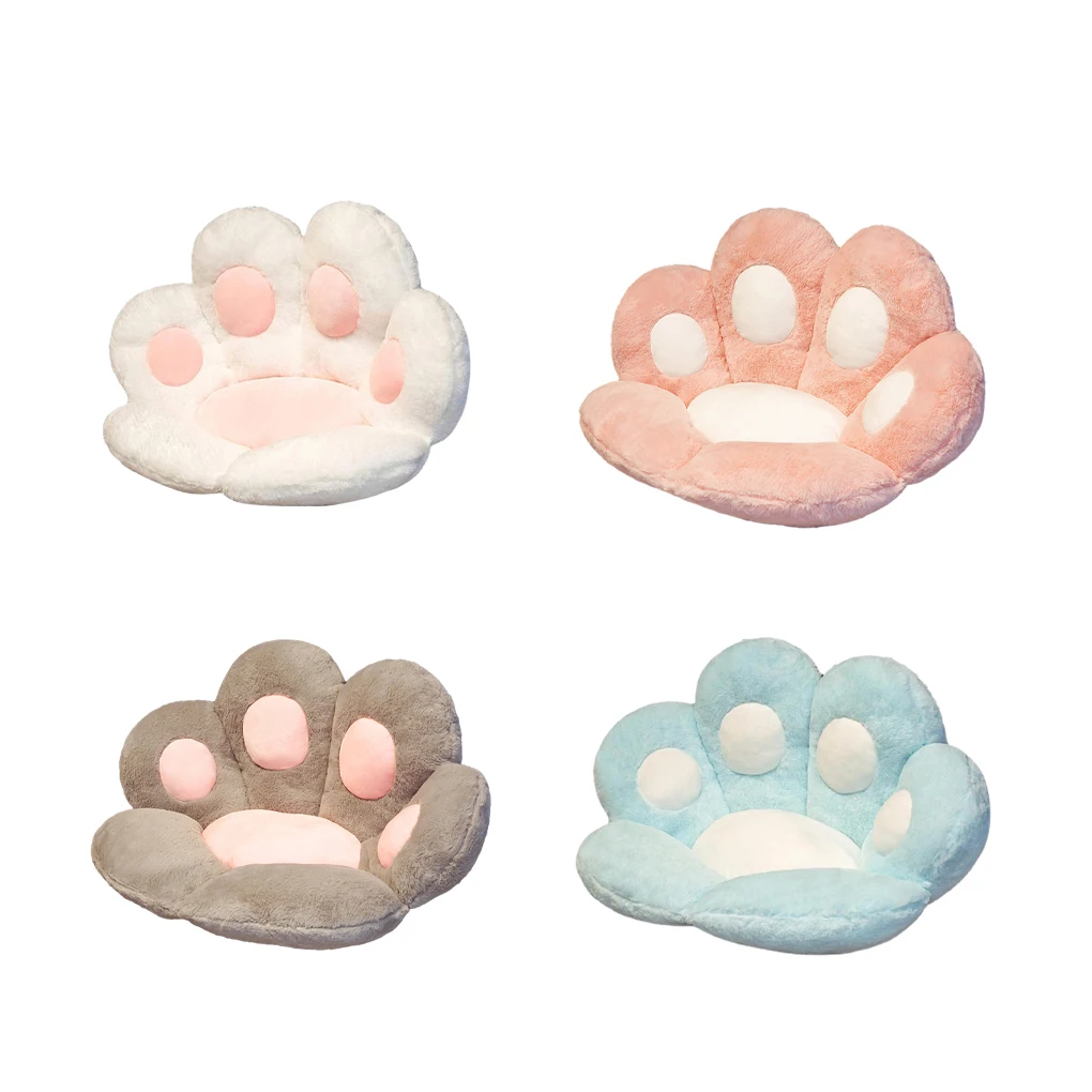 

Cat Paw Pillow Seat Cushion Stuffed Plush Backrest Floor Chair Pad Mattress Lazy Cute for Office Dorm Child Gift