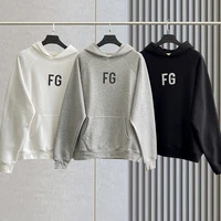 new trend fashion essentials hoodies sweatshirt laser colorful reflective fg letter logo hip hop loose unisex cotton pullover