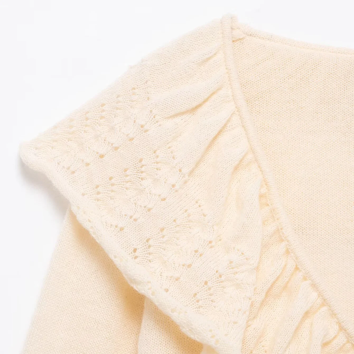 Myst &amp Za 2022 новый летний вязаный свитер с v-образным вырезом сложенный дизайн