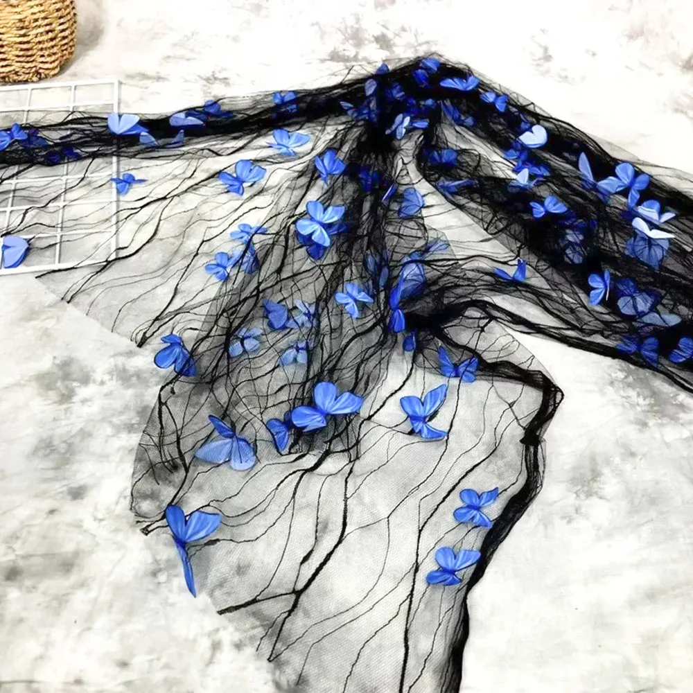 Сетчатая марлевая ткань с узором бабочки цветочная прозрачная сетка для