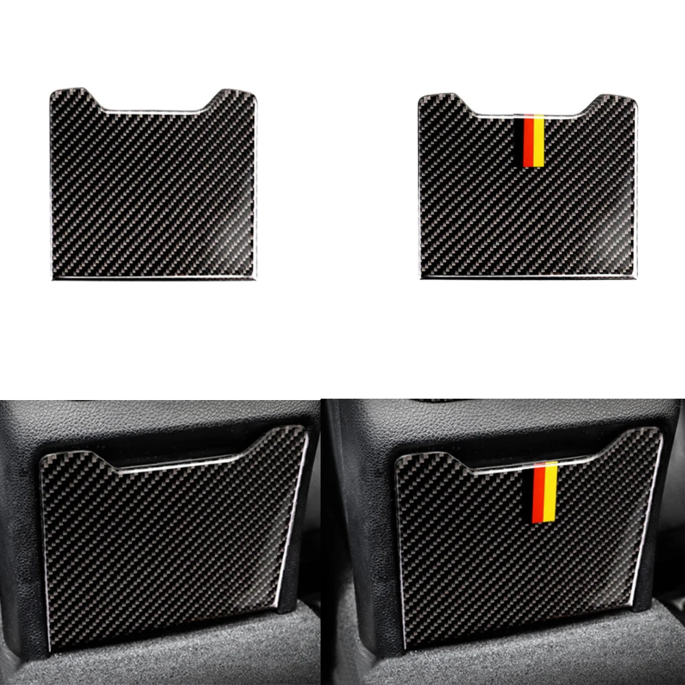 

Carbon Fiber Rear Armrest Storage Box Panel Cover Trim Sticker For Mercedes C Class W205 C180 C200 GLC Interior Accessories Trim