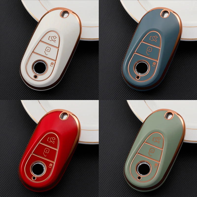 

TPU Car Key Case Cover Key Shell Holder Keychain Accessories For Mercedes Benz S Class S W223 2020 2021