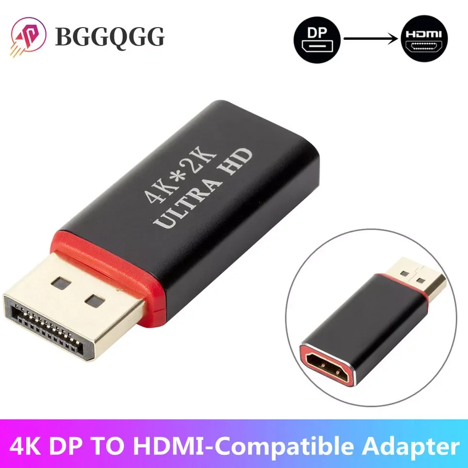 

DP to HDMI Converter 4K*2K 30Hz Video Audio Connector Display Port to HDMI Adapter Female to Male for HDTV PC Wholesale