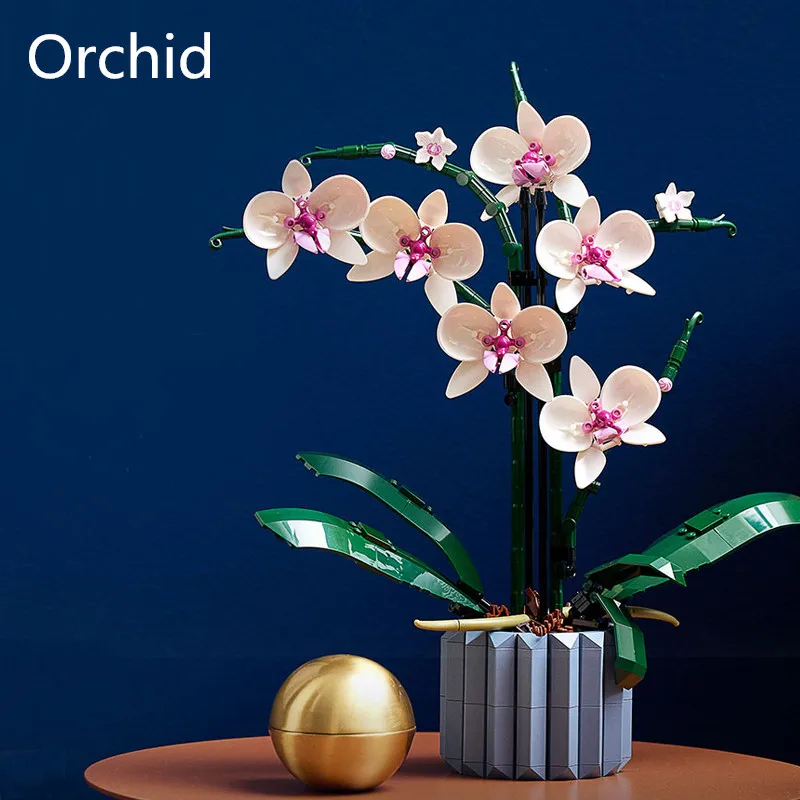 

Конструктор Орхидея MOC 10311, букет, Бабочка, растение, бонсай, игрушка для взрослых, подарок для девочек, День святого Валентина