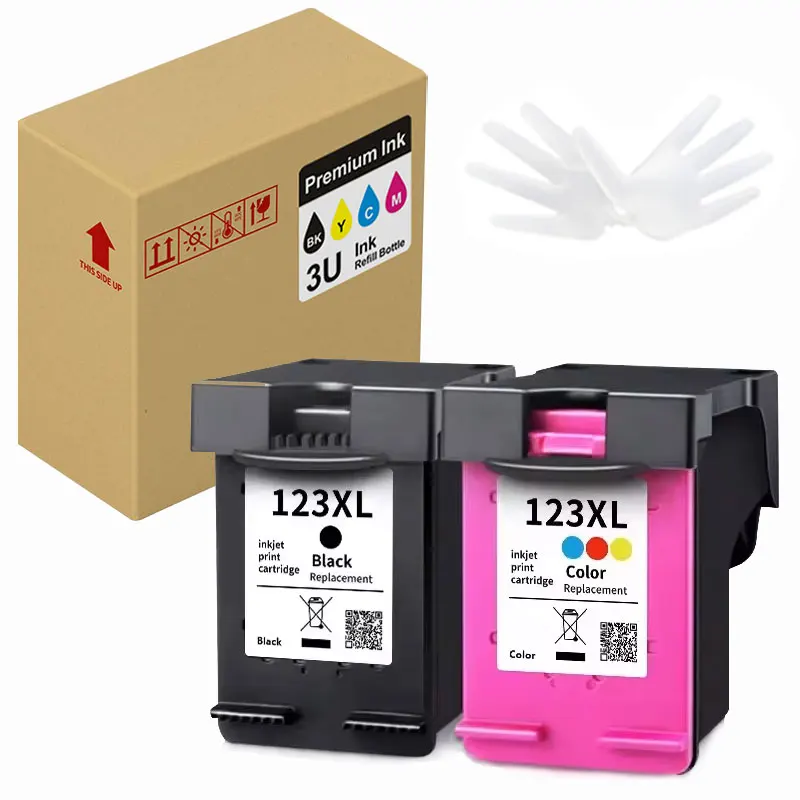 Фото 3U 123 123XL чернильный картридж для принтера HP Deskjet 100 120 125 130 1110 1111 1115 2130 2131 2620 2623 2624 2628 2655 №1