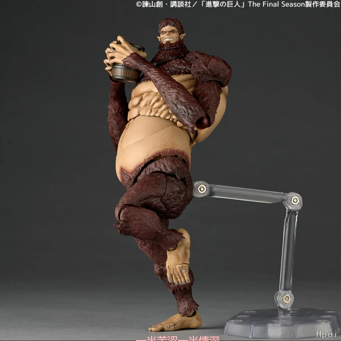 Фото В наличии: 100% Оригинальные фигурки KAIYODO Revoltech Attack on Titan Kemono No Kyojin, коллекционная модель, подарок для хобби №3
