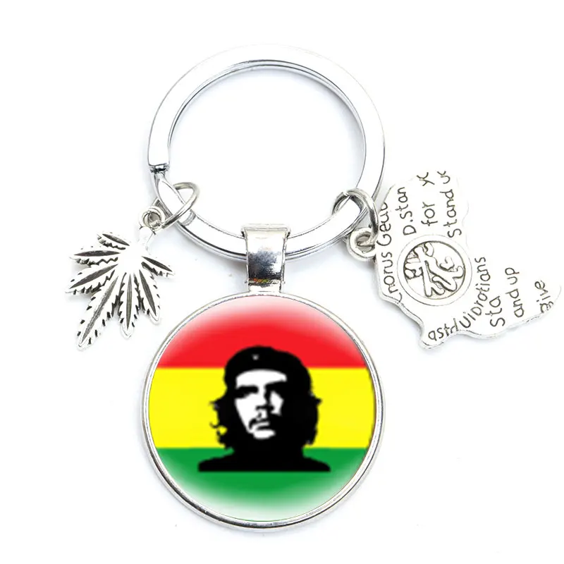 Брелок Jamaica певица Боб Марли регги музыкальная песня One Love стеклянный купол в
