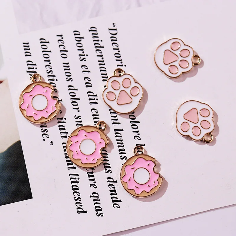 

10PCS Jewelry AccessoriesAlloy Small PendantDIY Bracelet Pendant Bear Footprint Series Necklace Earrings Decorative Accessories