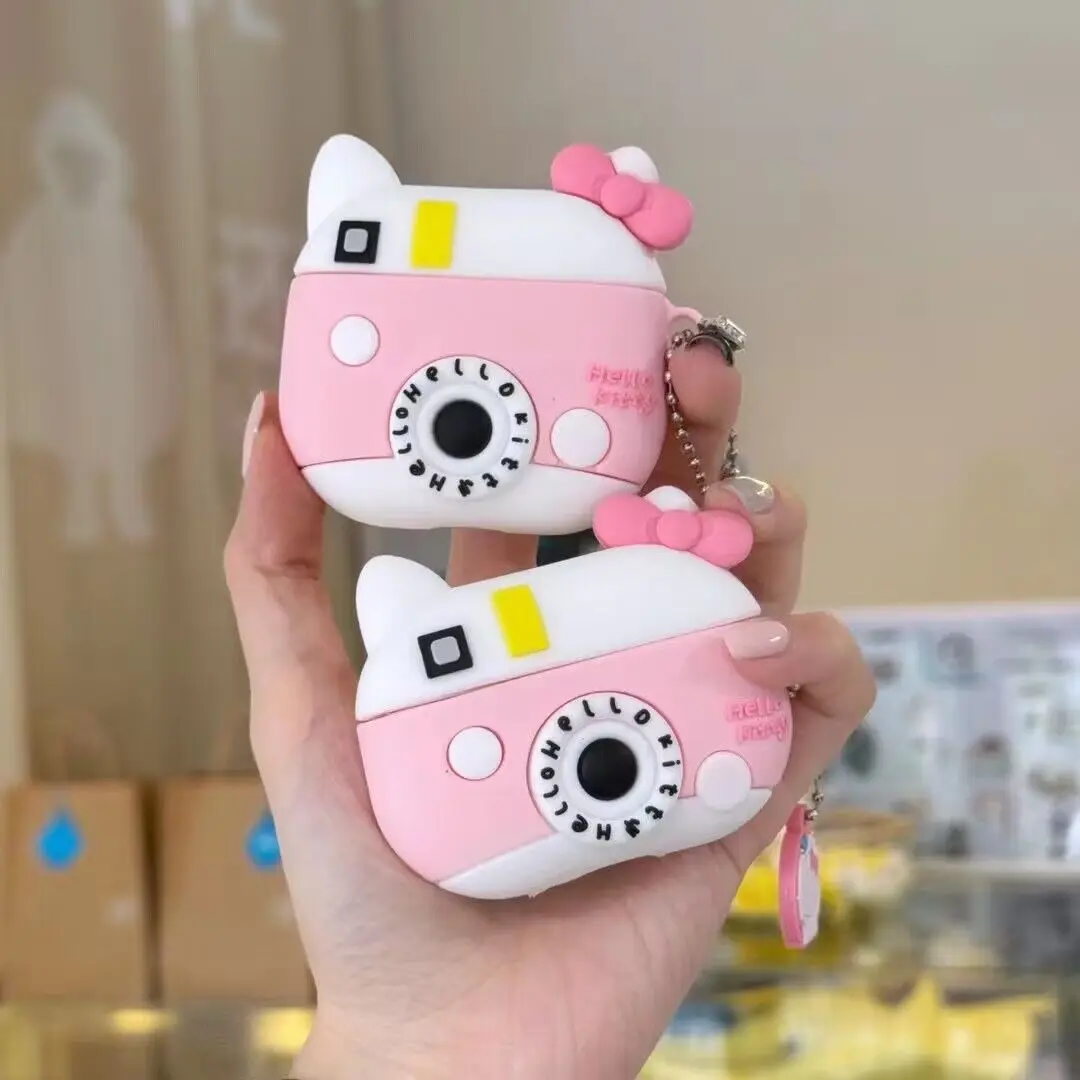 

Hello Kitty Camera For Airpods Pro 2nd Generation Case,Soft Silicone Earphone Cover For Airpods Pro/Airpods 3/Airpods 1/2 Case