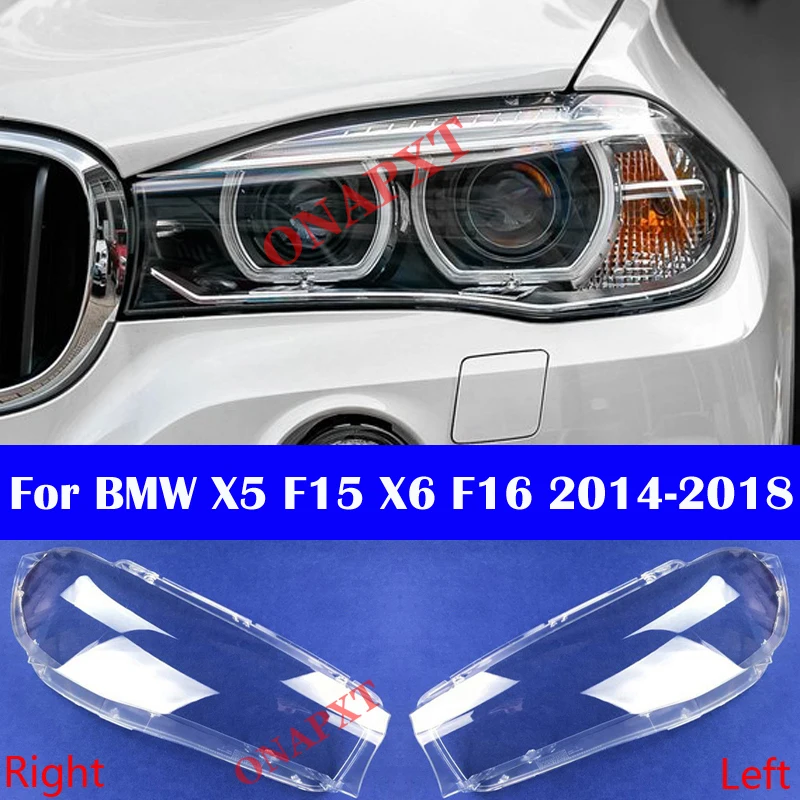 Чехол для BMW X5 F15 X6 F16 XDrive 28i 35i 50i 30d 2014-2018 Автомобильные фары Стеклянные колпачки