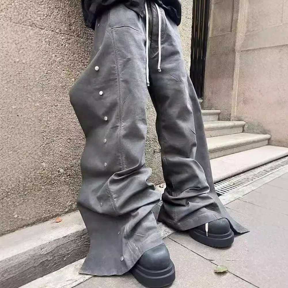 Мужские повседневные джинсовые брюки High Street потертые джинсы для мужчин карго со