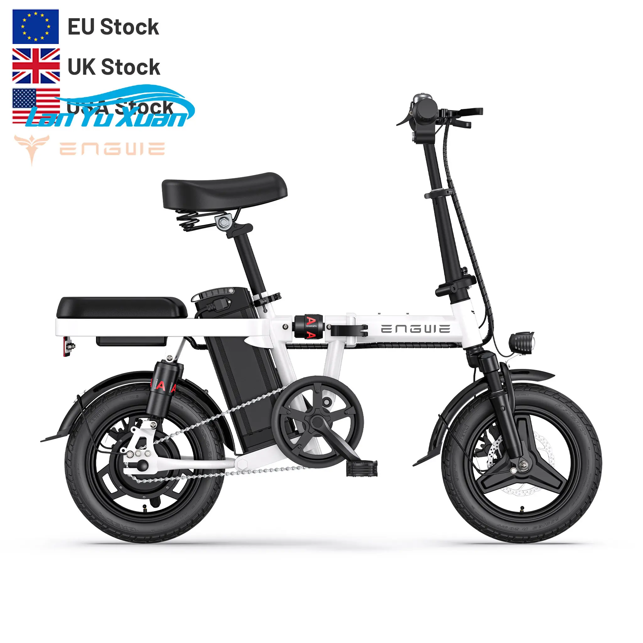 US Warehouse Quick Delivery ENGWE T14 Foldable Electric Bike 14 inch Fat Tire Ebike 350W Electric City Bike