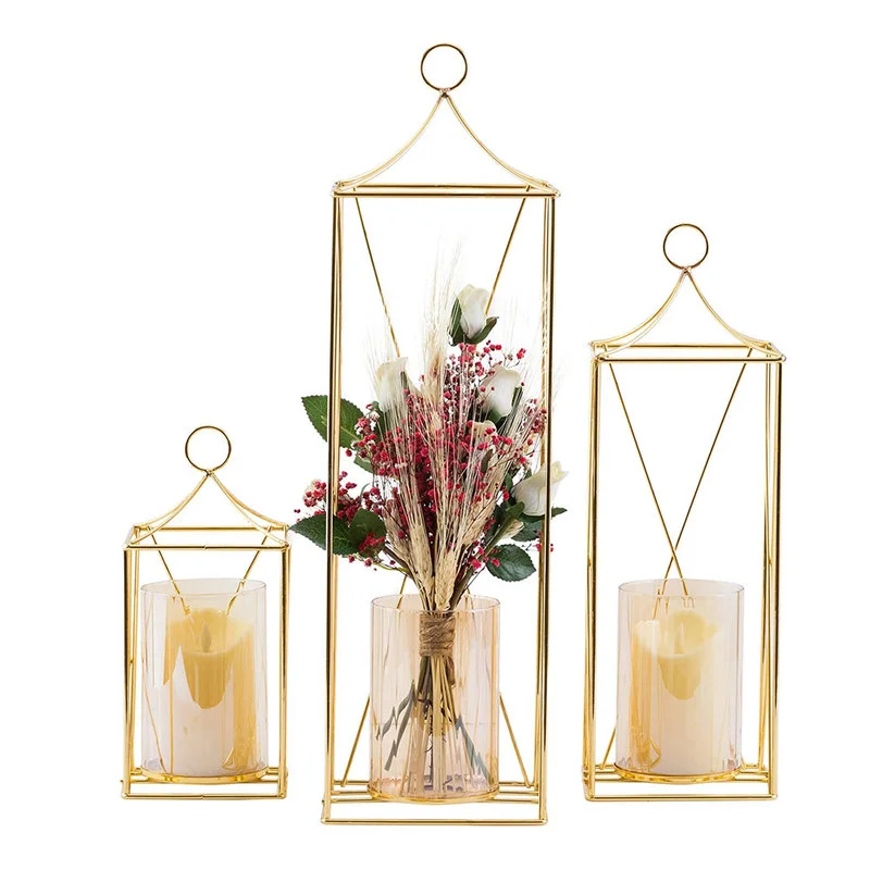 

Набор из 3 высоких металлических фонарей 24 '', 19'' и 13 '', элегантный декоративный фонарь с подсвечником для столбов, для сада, крыльца, ночного п...