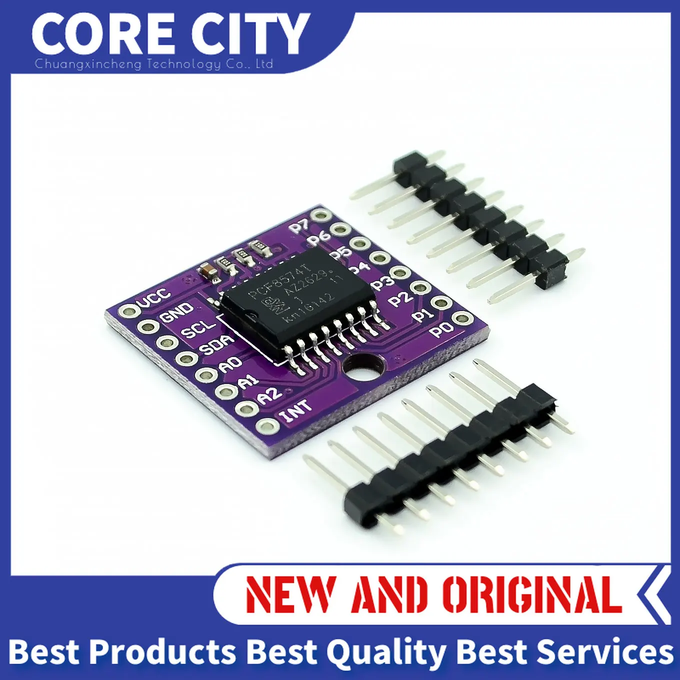 

10 шт./лот, интерфейс порта PCF8574T I/O I2C, Поддержка каскадного расширенного модуля