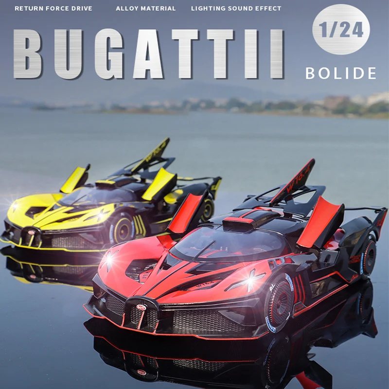 

1/24 Bugatti Bolide Super Car Alloy Car Model Diecast Metal Toys Vehicles For Children Boys Gifts Collectible Kids Miniature Car