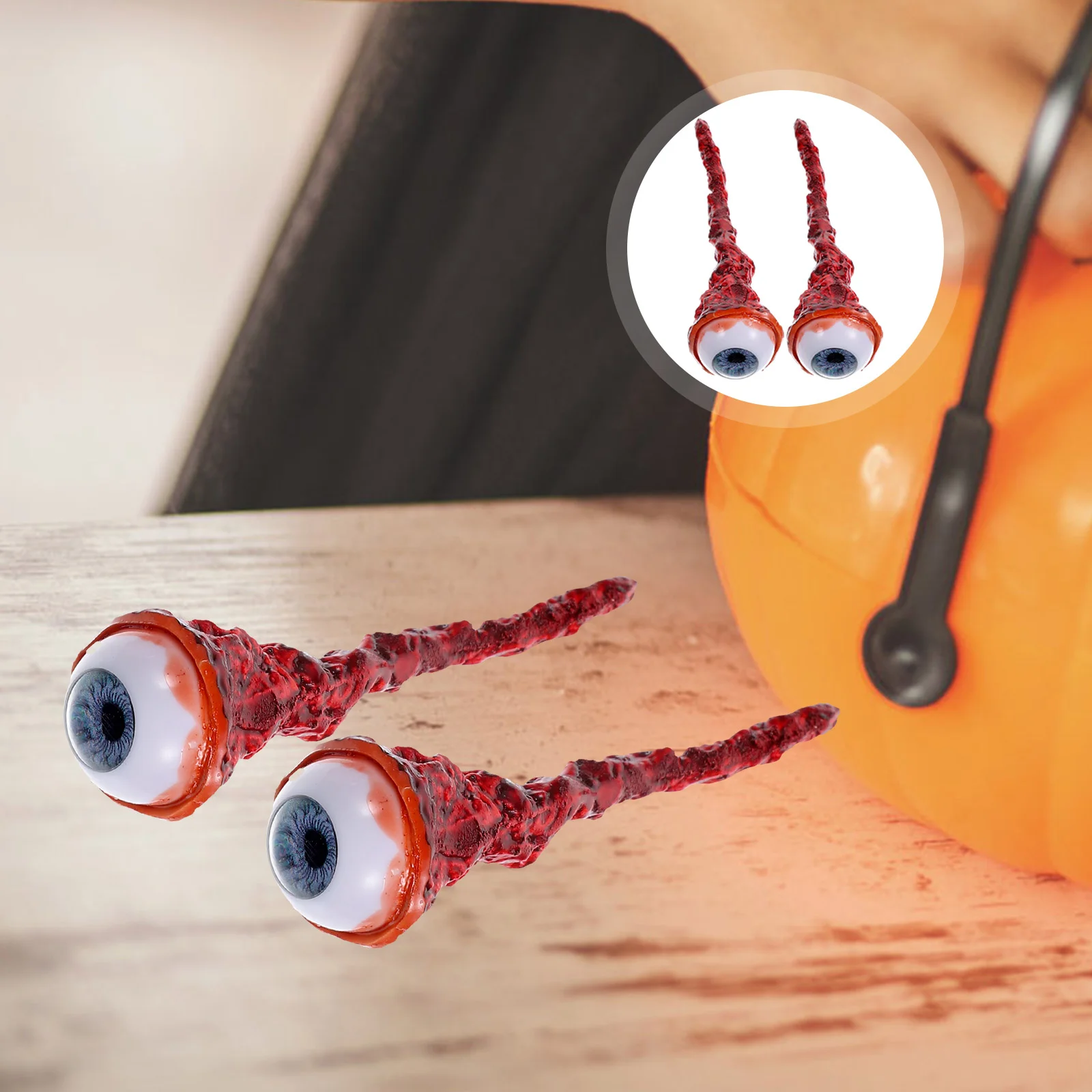 

2 Pcs Halloween Toy Scary Eyeball Playing Props Party Decor Festival Horror Latex Emulsion Fake