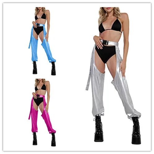 

2022 Hollow Out Sexy Long Korean Fashion Trouser Chaps Elastic High Wasit Buckles Jogger Harajuku Crotch Pants Gothic Clothes