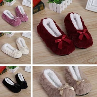 1 pair women warm funny slippers socks floor shoes non slip plush slippers thick faux fur shoes household indoor winter fashion