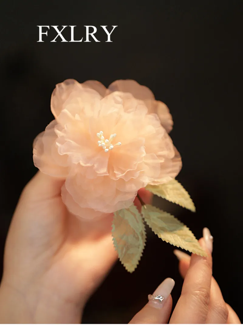 FXLRY оригинальный дизайн ручной работы Цветочная заколка для волос головной убор для девочек боковой зажим аксессуары