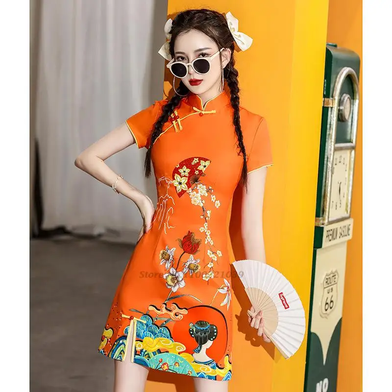 

2022 chinese traditional qipao dress for women vintage wedding dress oriental cheongsam dress elegant party dress oriental dress