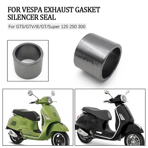 Замена для Vespa GTS GTV IE GT S Super 125 250 300cc, прокладка выхлопной трубы, уплотнение глушителя, аксессуары для глушителя