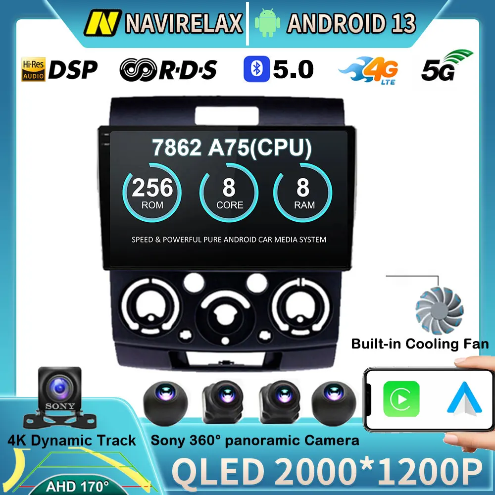

9 "Android 13 для Ford Everest Ranger Mazda BT50 BT-50 2006 2007 - 2010 автомобильное радио, стерео, GPS-навигация, мультимедийный видеоплеер