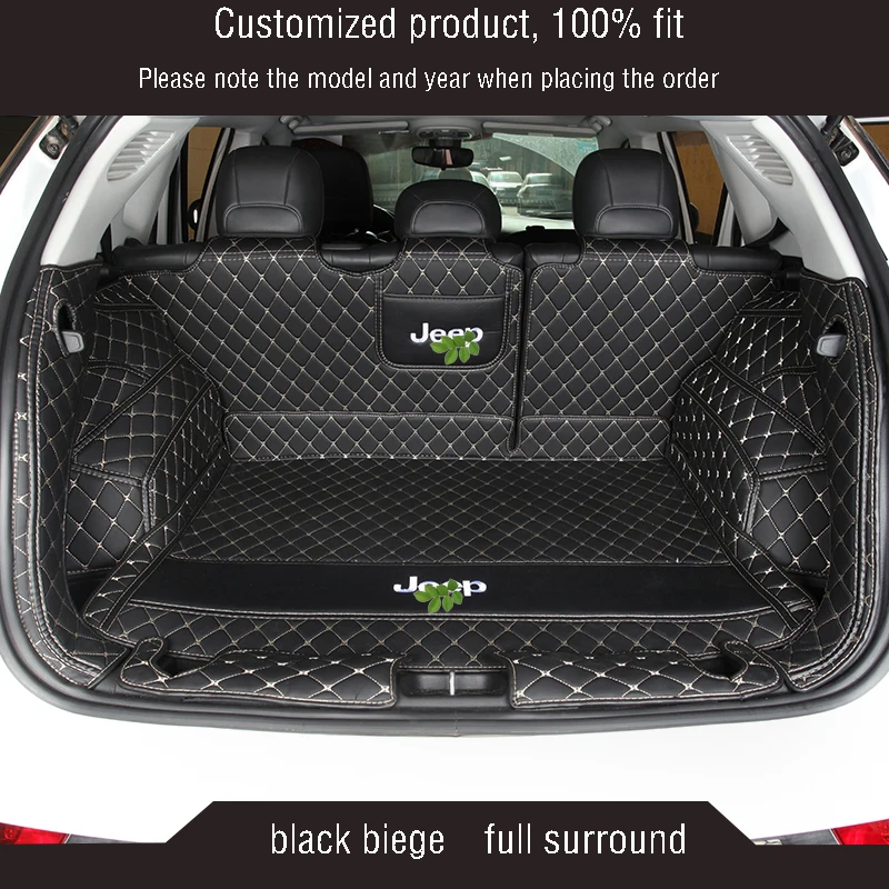 

HLFNTF Custom Car Trunk Mat FOR chrysler 300c grand voyager waterproof car accessories styling Diamond trunk mat