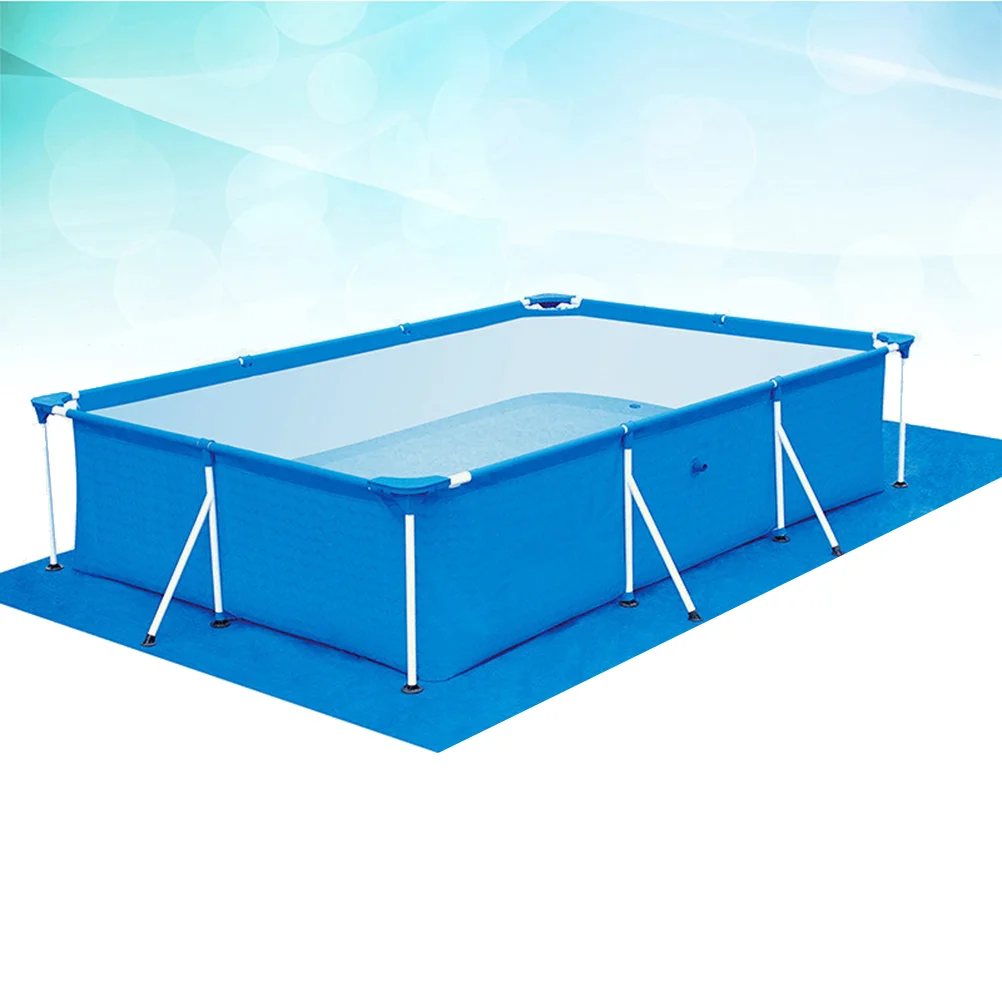

Swimming Pool Mat Above Ground Pool Floor Cover Pool Ground Cloth Waterproof Pool Cover Floor Pad, Blue, 274x274cm