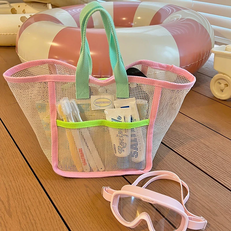 Портативная сетчатая пляжная сумка водонепроницаемая прозрачная дорожная для