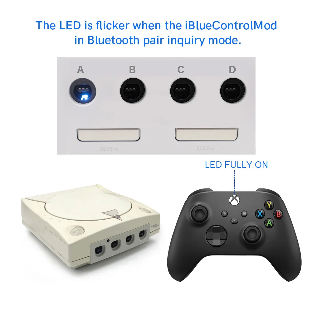 Фото Беспроводной адаптер iBlueControlMod для внутреннего подключения контроллера к консоли SEGA Dreamcast №4