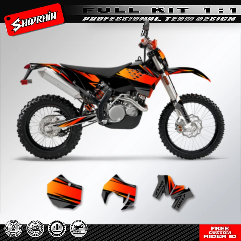 Фото Наборы наклеек с графикой мотоцикла Sawrain для KTM SX SXF 2007 2008 2009 2010 EXC XCW 2008 2009 2010 2011 007 №1